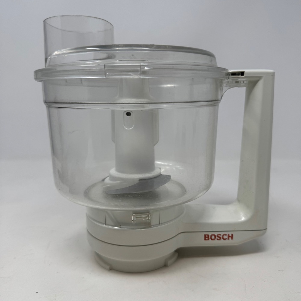 Bosch Universal Mixer Food Processor Attachment Bowl Lid Blade White Clear